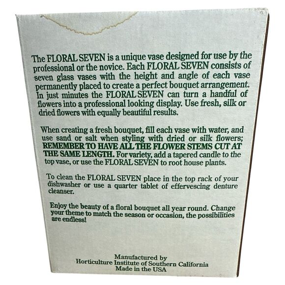 VTG 7-Tube Clear Bud Vase Flower Arranger  Mid Century Floral Frog Original 7 - Picture 7 of 7